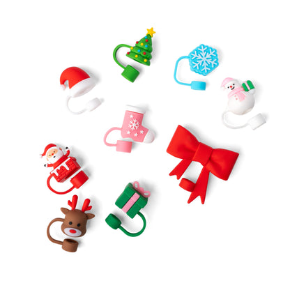Xmas Sip & Sleigh Straw Topper Set