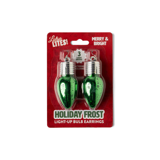 Lotsa Lites! Holiday Frost Bulb Earrings