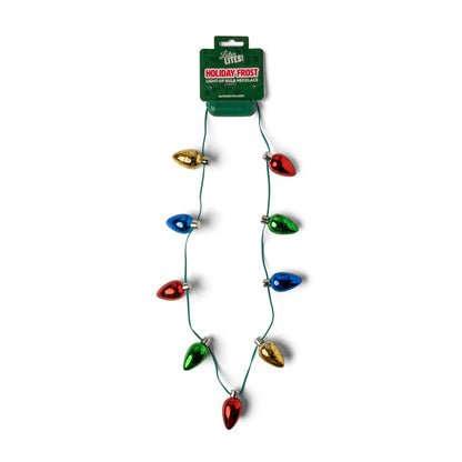 Lotsa Lites! Holiday Frost Light-Up Bulb Necklace