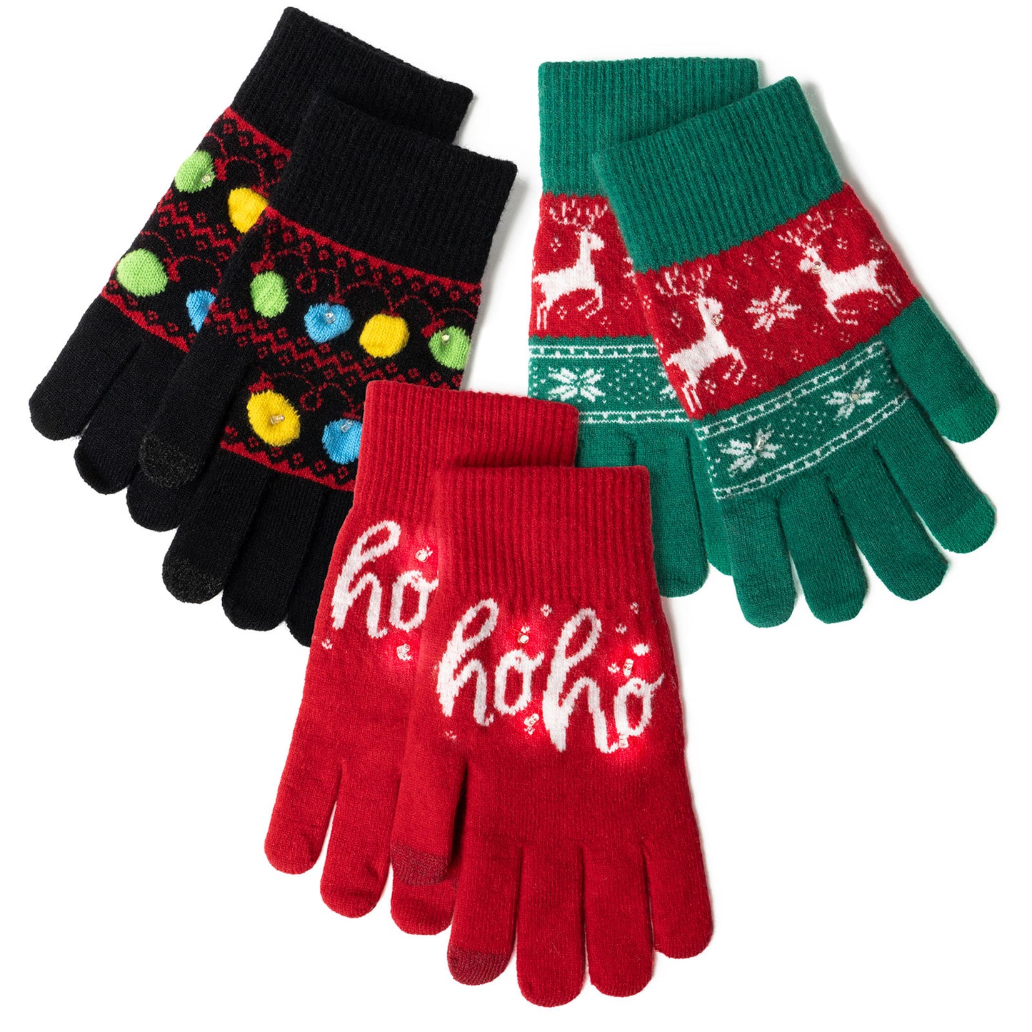 Lotsa LITES! Light-Up Holiday Gloves