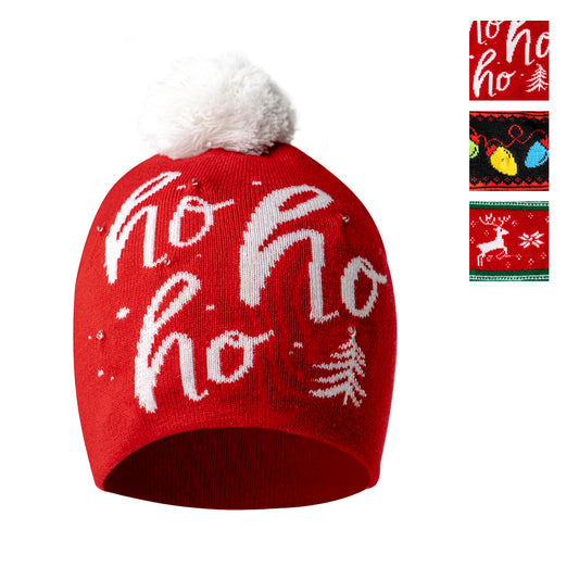 Lotsa LITES! Light-Up Holiday Pom Hat