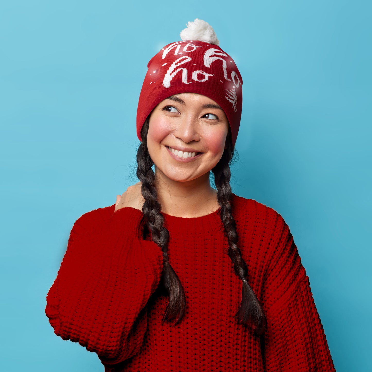 Lotsa LITES! Light-Up Holiday Pom Hat