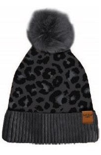 Snow Leopard Pom Hat