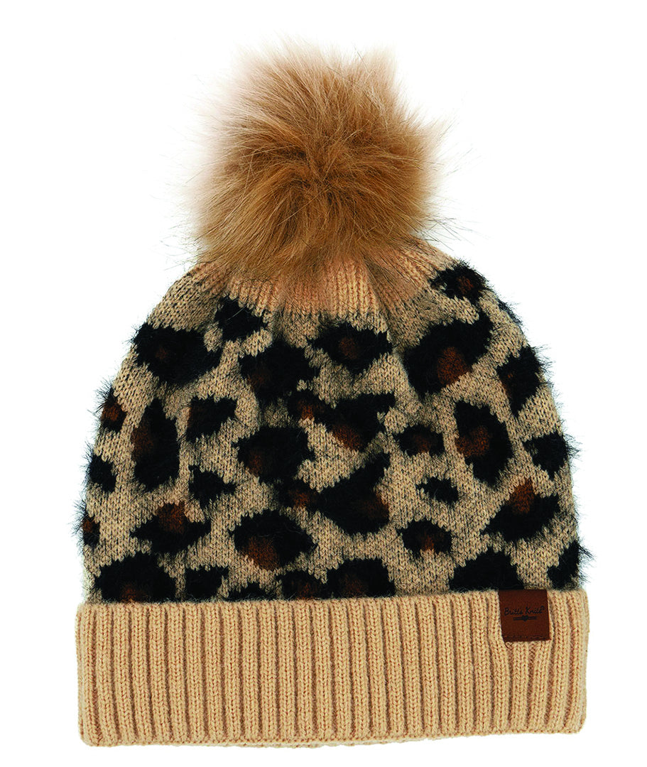 Snow Leopard Pom Hat