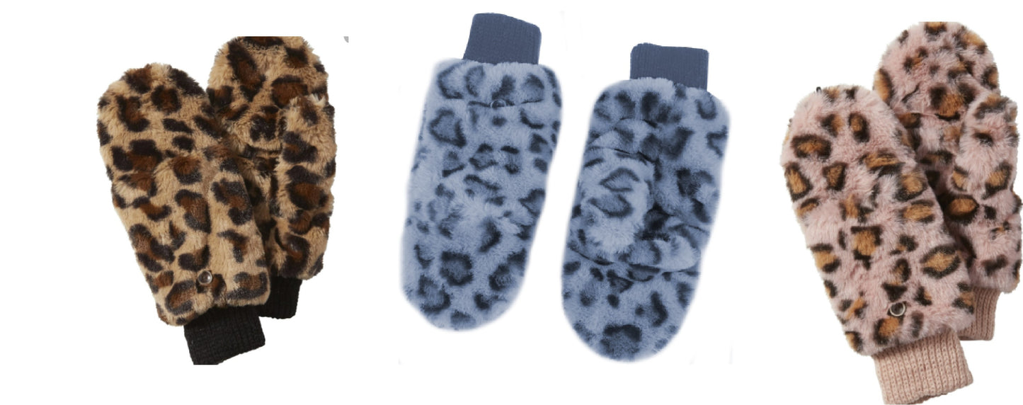 Snow Leopard Mittens