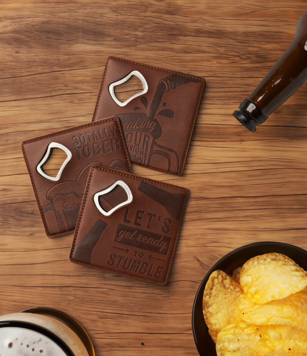 Pour Decisions Bottle Opener Coaster