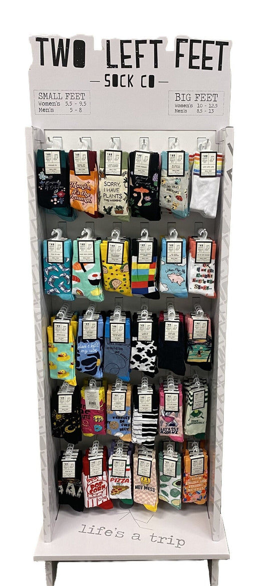 Two Left Feet Cardboard Floor Display