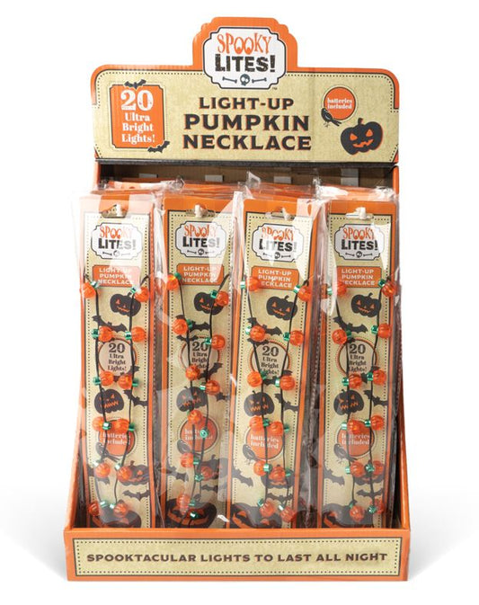 Spooky LITES! Light-Up Pumpkin Necklace