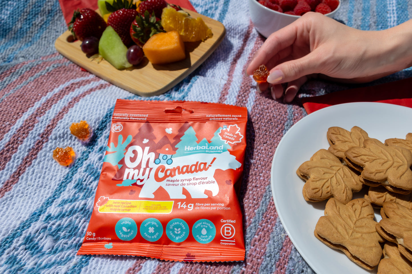 New Snack Gummies Oh My! Canada Real Maple 50G