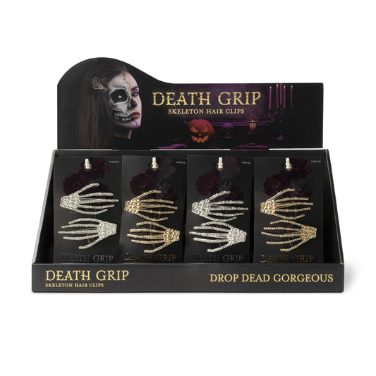 Death Grip Skeleton Hair Clips