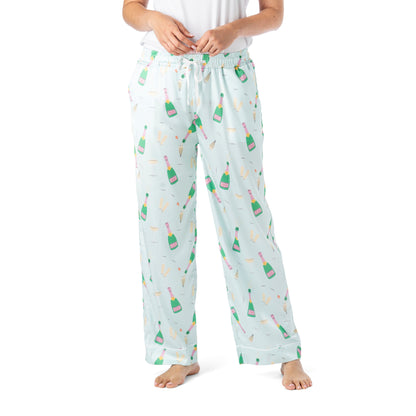 Boots & Bubbles Satin Pajama Pants