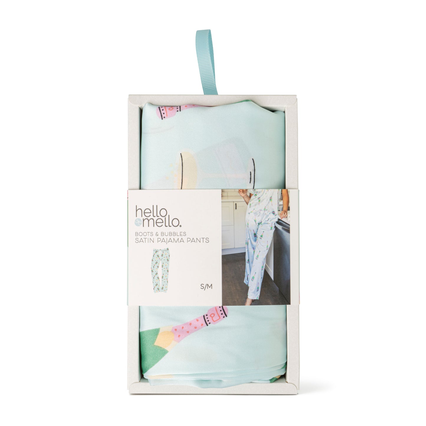 Boots & Bubbles Satin Pajama Pants