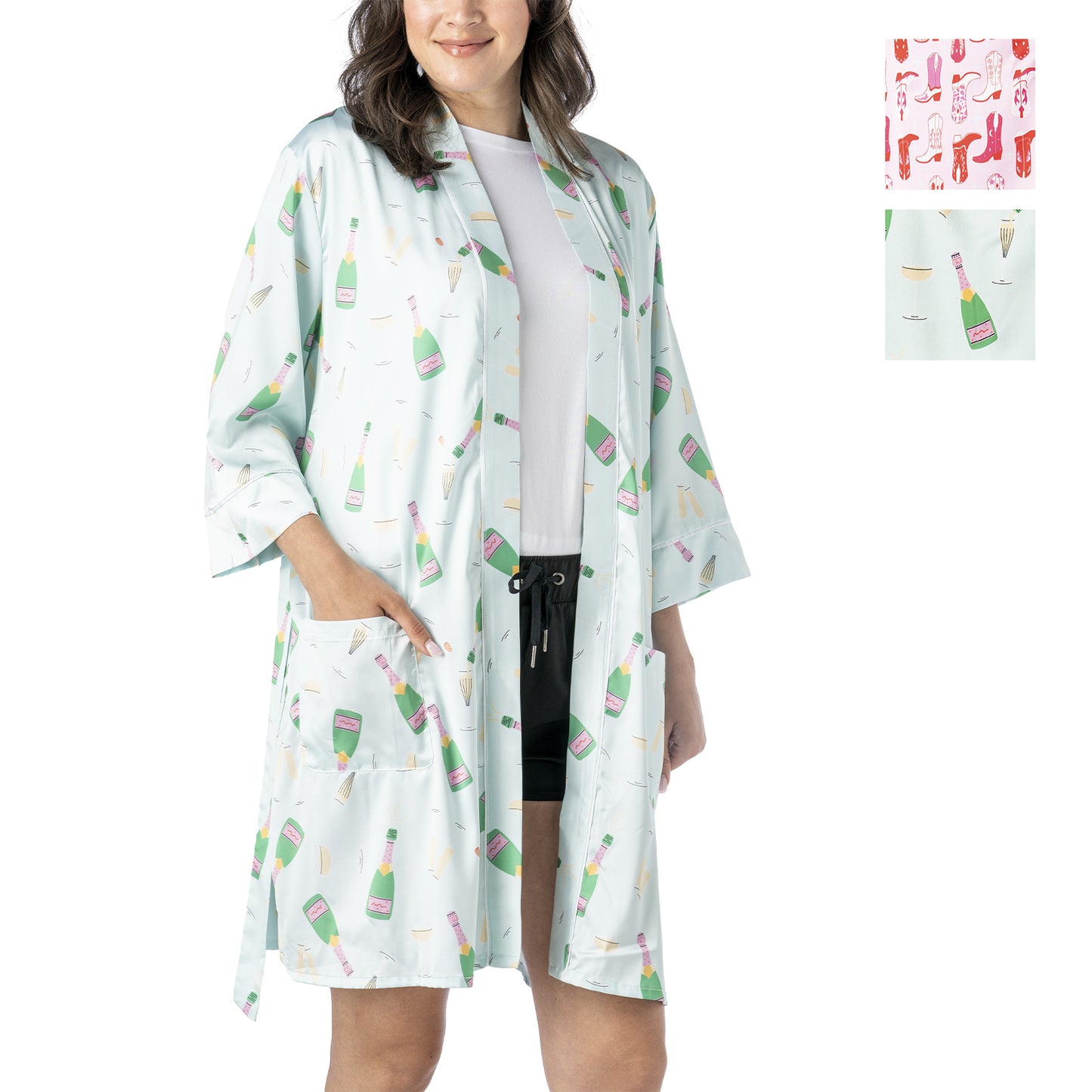 Boots & Bubbles Satin Robes