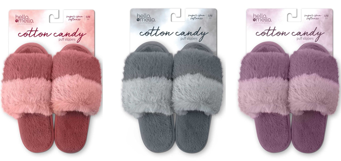 Cotton Candy Puff Slippers