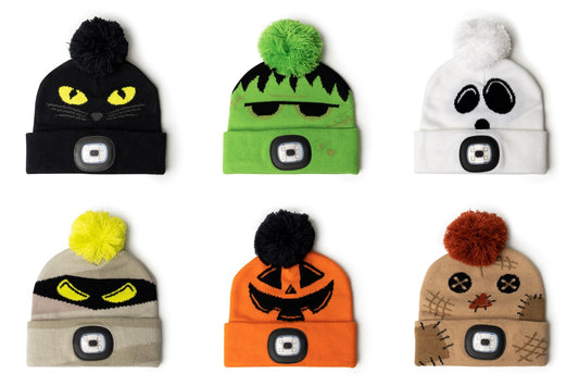 Halloween Kids Rechargeable LED Pom Hat