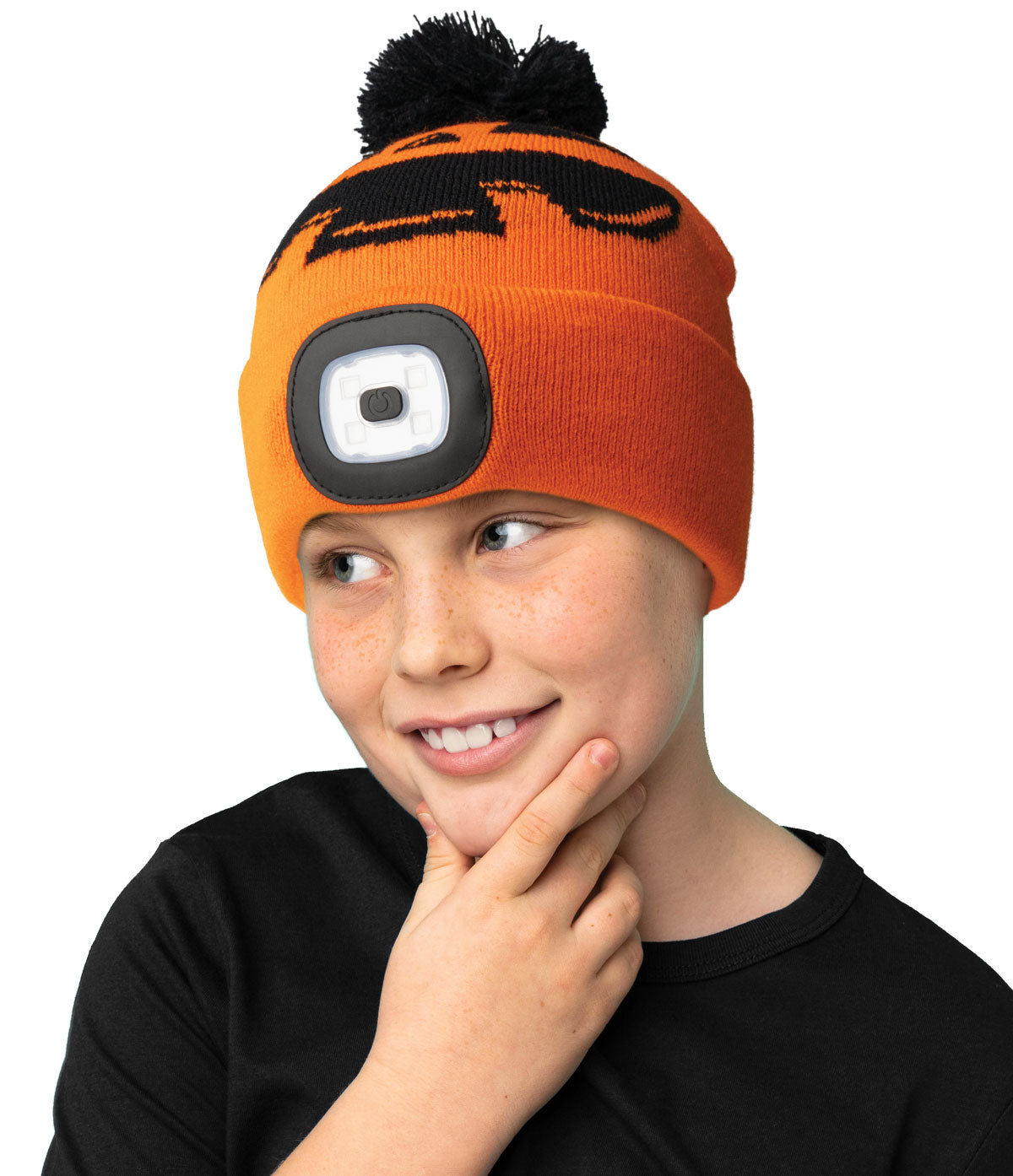 Halloween Kids Rechargeable LED Pom Hat