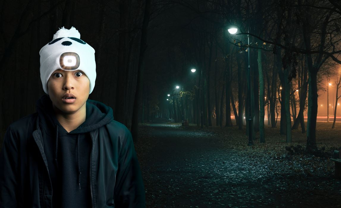 Halloween Kids Rechargeable LED Pom Hat