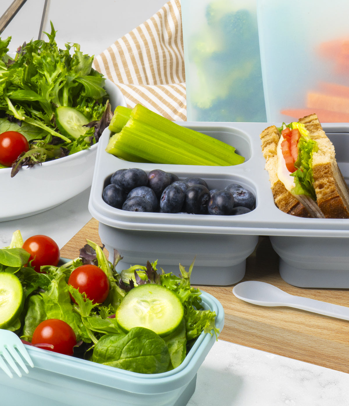 Collapsible Silicone Meal Prep Container