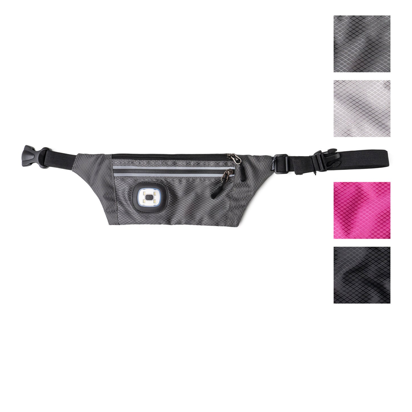 Sling Bag With Reflective Zippers