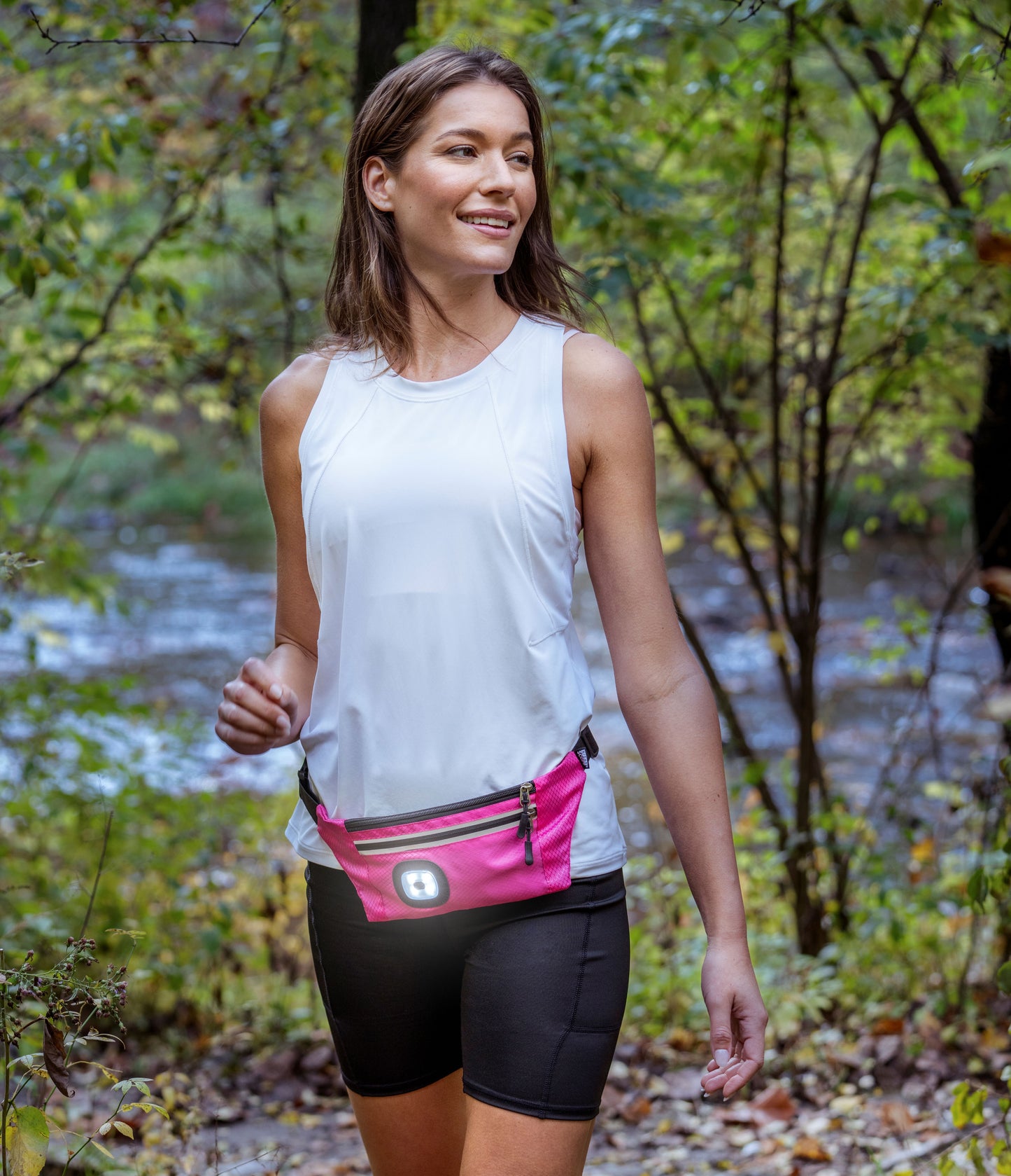 Sling Bag With Reflective Zippers