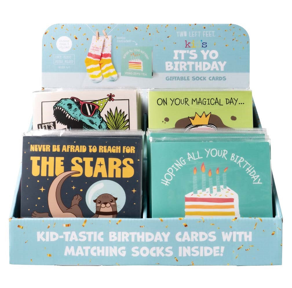 Kids It's Yo Birthday Gift Card Sock Set