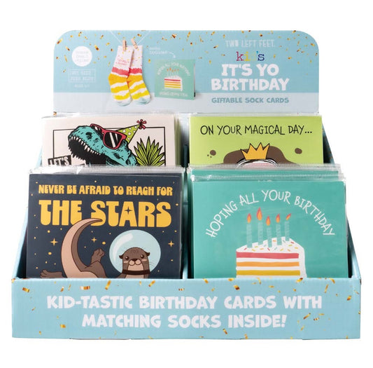 Kids It's Yo Birthday Gift Card Sock Set