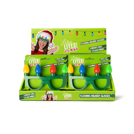 Lotsa LITES!™ Jumbo Flashing Holiday Glasses