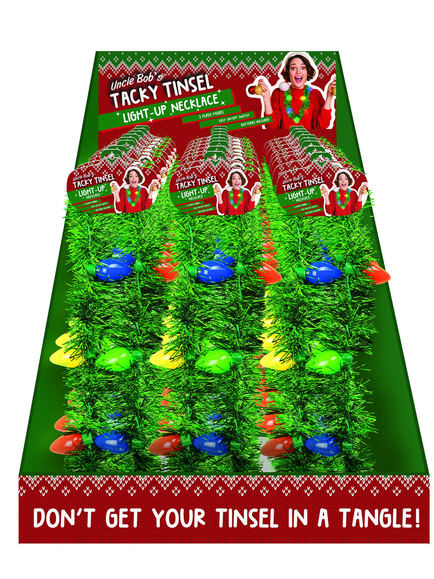 Tacky Tinsel Light-Up Necklace