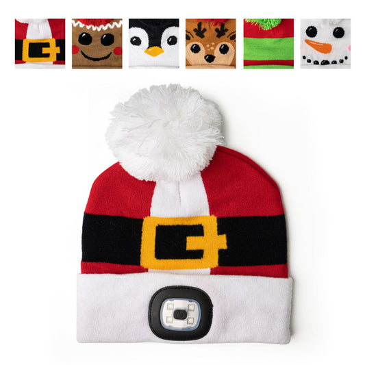 Holiday Kids Rechargeable LED Pom Hat