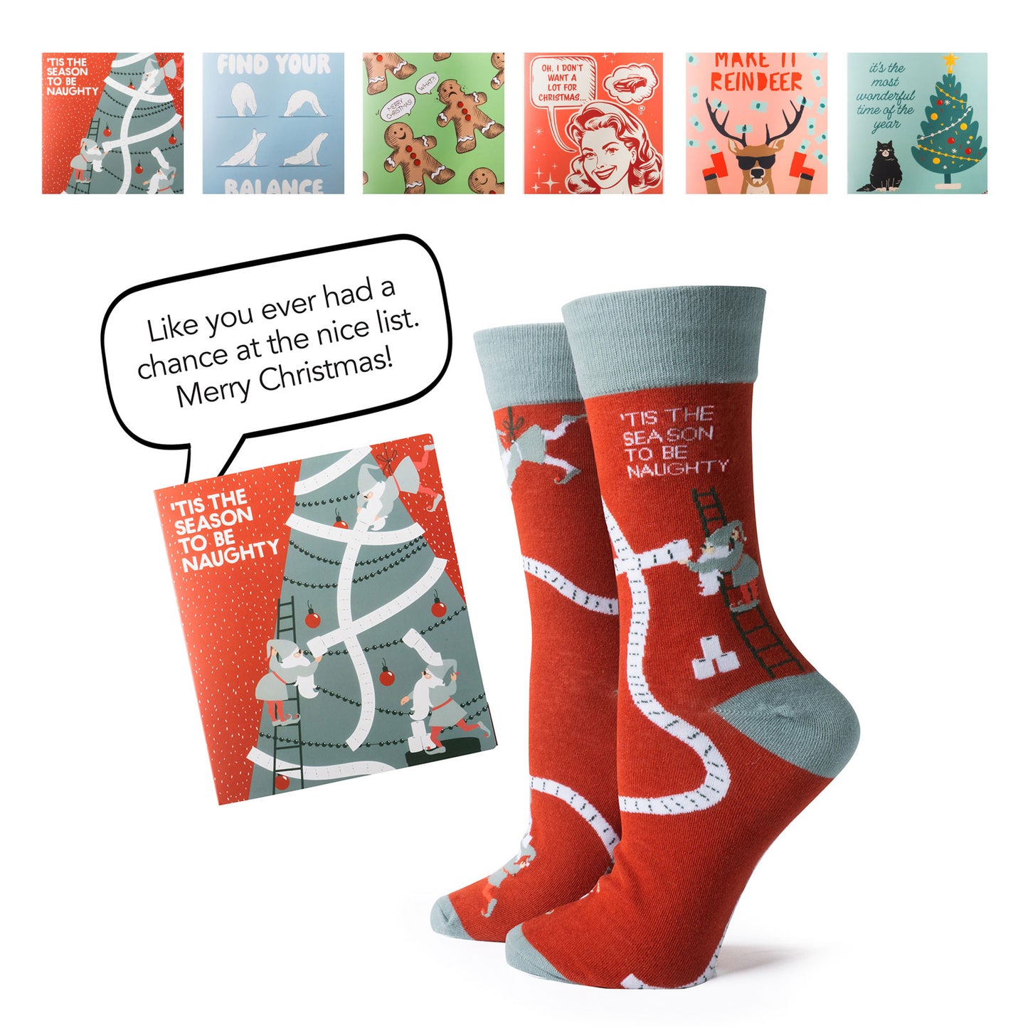 Holiday Gift Card And Sock Set